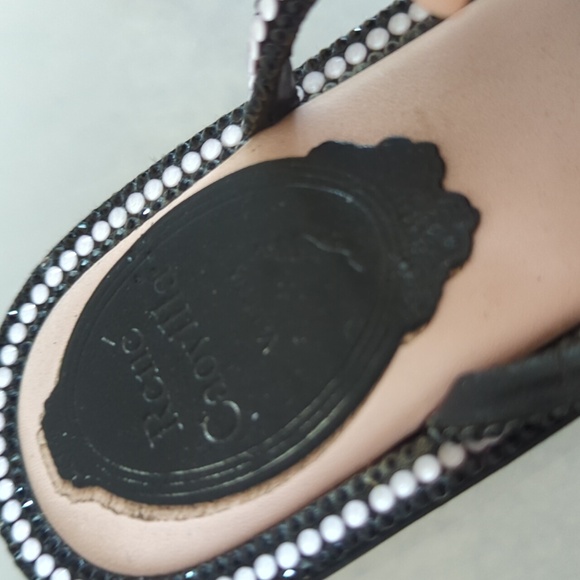 Rene Caovilla Black and Pink Rhinestone Thong Sandals 37 - Picture 3 of 12